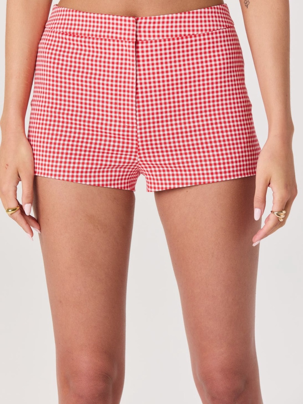 Astr Red Gingham Women’s Shorts